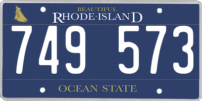 RI license plate 749573