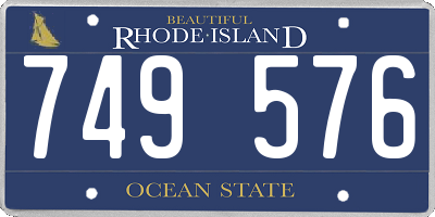 RI license plate 749576
