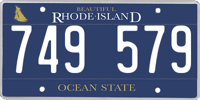 RI license plate 749579