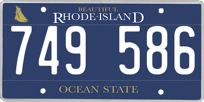 RI license plate 749586
