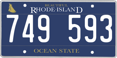 RI license plate 749593