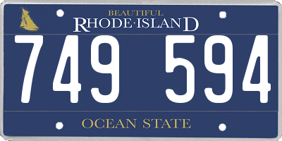 RI license plate 749594