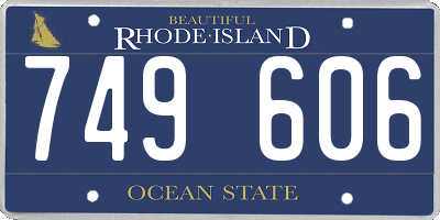RI license plate 749606