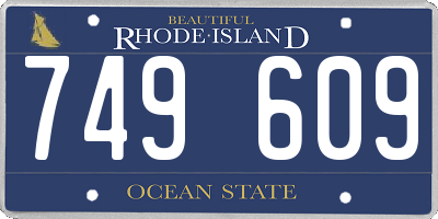 RI license plate 749609