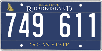 RI license plate 749611
