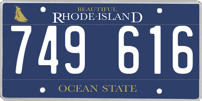 RI license plate 749616
