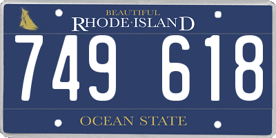 RI license plate 749618