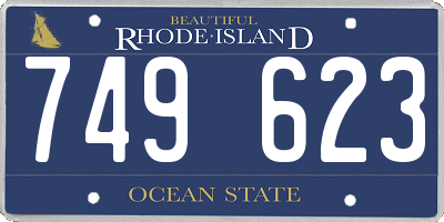 RI license plate 749623