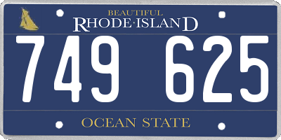 RI license plate 749625