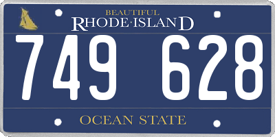 RI license plate 749628