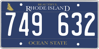RI license plate 749632