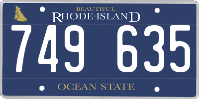 RI license plate 749635