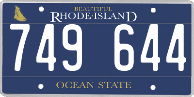 RI license plate 749644