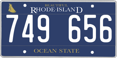 RI license plate 749656