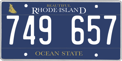 RI license plate 749657