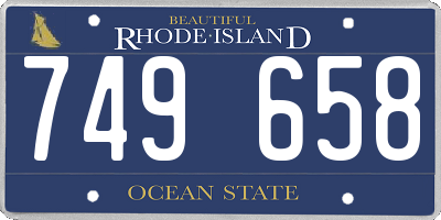 RI license plate 749658