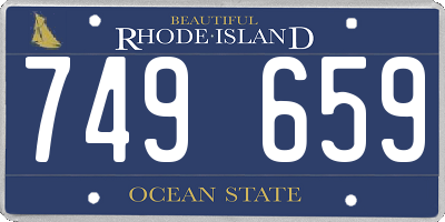 RI license plate 749659