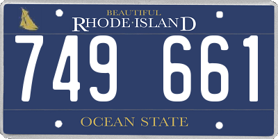RI license plate 749661