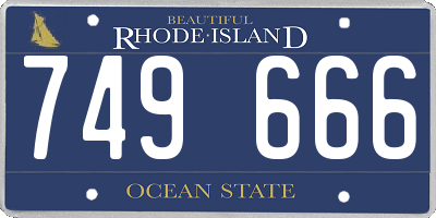 RI license plate 749666