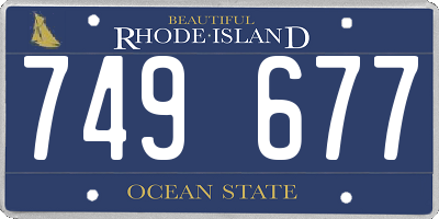 RI license plate 749677