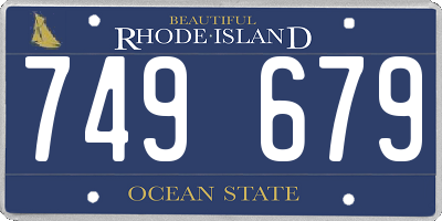 RI license plate 749679