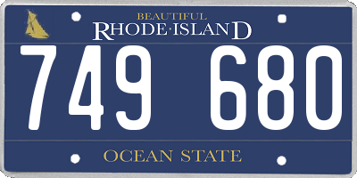 RI license plate 749680