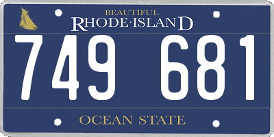 RI license plate 749681