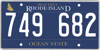 RI license plate 749682
