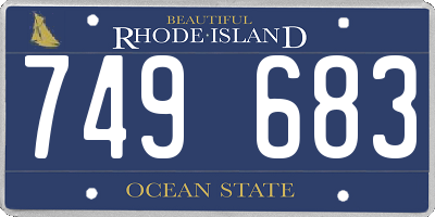 RI license plate 749683
