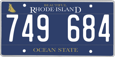 RI license plate 749684