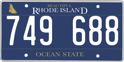 RI license plate 749688