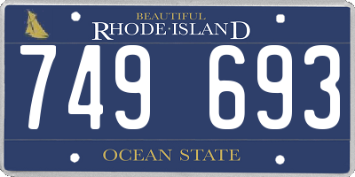 RI license plate 749693