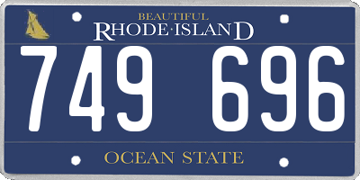RI license plate 749696