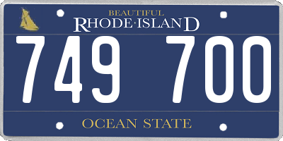 RI license plate 749700