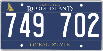 RI license plate 749702