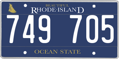 RI license plate 749705