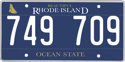 RI license plate 749709