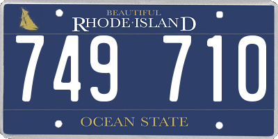 RI license plate 749710