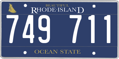 RI license plate 749711