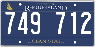 RI license plate 749712