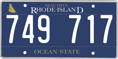RI license plate 749717