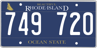 RI license plate 749720