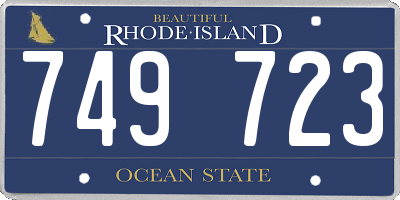 RI license plate 749723