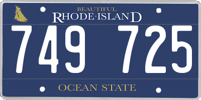 RI license plate 749725