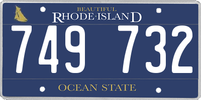 RI license plate 749732