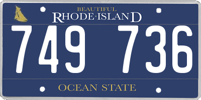 RI license plate 749736