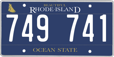 RI license plate 749741
