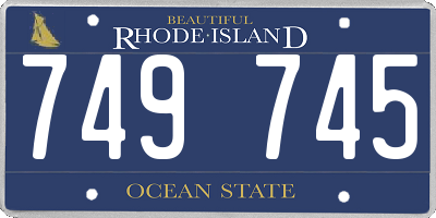 RI license plate 749745