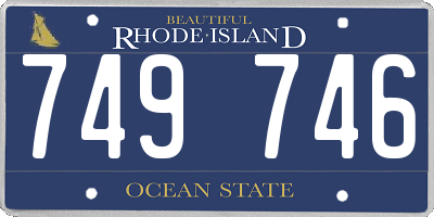 RI license plate 749746