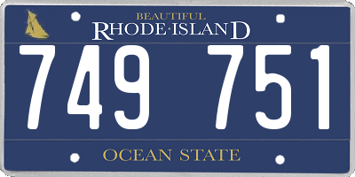 RI license plate 749751